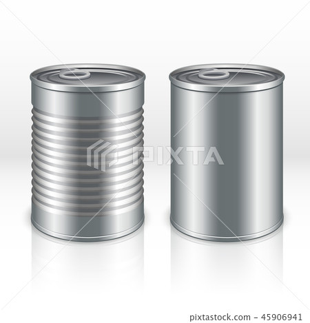 Blank metal products container, tin cans isolated on transparent checkered background. vector Blank metal products container, tin cans isolated on transparent checkered background. vector 45906941