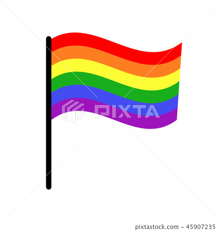 Vector gay LGBT rights rainbow flag - Stock Illustration [45907235] - PIXTA