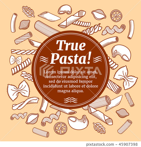 Italian cuisine food, restaurant flyer vector template 45907398