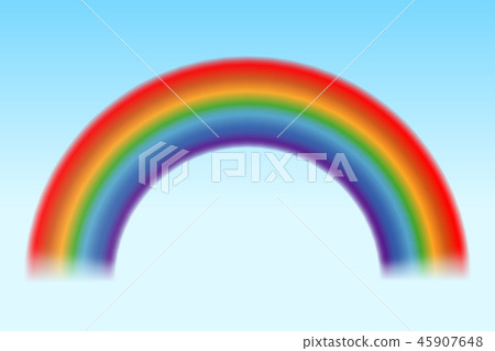 Bright rainbow blue sky Bright rainbow blue sky 45907648