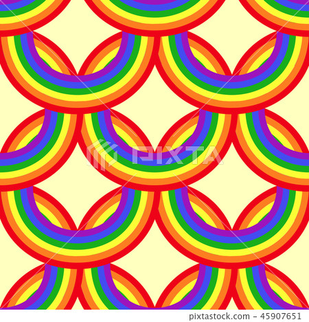 Bright vector rainbows seamless pattern Bright vector rainbows seamless pattern 45907651
