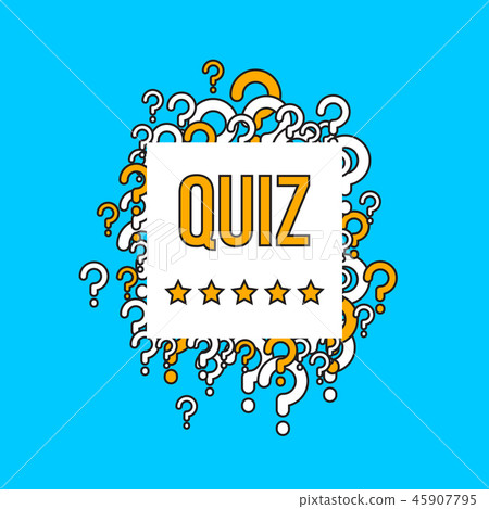 Quiz test vector background with question marks-插圖素材 [45907795] - PIXTA圖庫