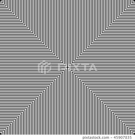 Black and white hypnotic illusion background 45907835
