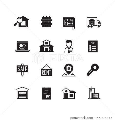 Real estate, home vector icons 45908857