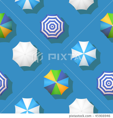 Vector umbrellas autumn weather seamless pattern Vector umbrellas autumn weather seamless pattern 45908946