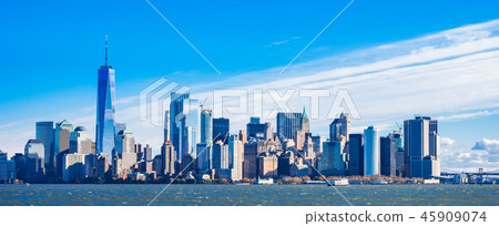 New York Manhattan Skyscraper Wide New York Manhattan Skyscraper Wide 45909074