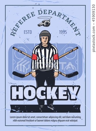 Referee on skates, ice hockey sport 45909130