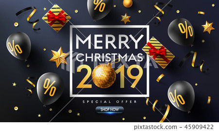 Merry Christmas 2019 Promotion Poster or banner Merry Christmas 2019 Promotion Poster or banner 45909422