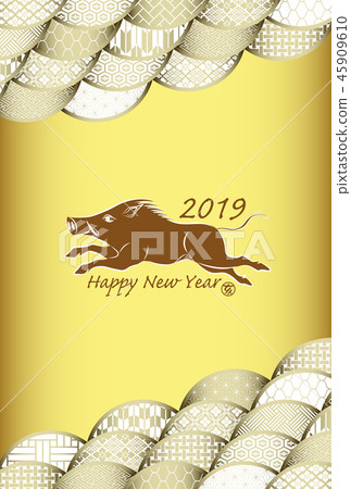 New year's card 2019 45909610