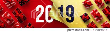 Happy New Year Promotion Poster or banner 45909854