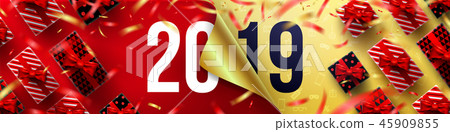 Happy New Year Promotion Poster or banner Happy New Year Promotion Poster or banner 45909855