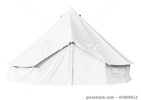 Canvas bell tent isolated on white Canvas bell tent isolated on white 45909912