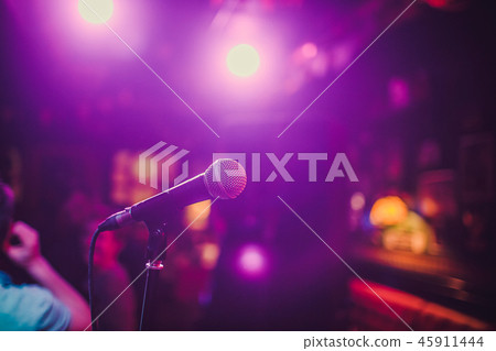 Microphone. Microphone close-up. A pub. Bar. A restaurant. Classical music. Music. Microphone. Microphone close-up. A pub. Bar. A restaurant. Classical music. Music. 45911444