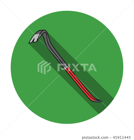 Crowbar icon in flat style isolated on white background. Crime symbol stock vector illustration. Crowbar icon in flat style isolated on white background. Crime symbol stock vector illustration. 45911445