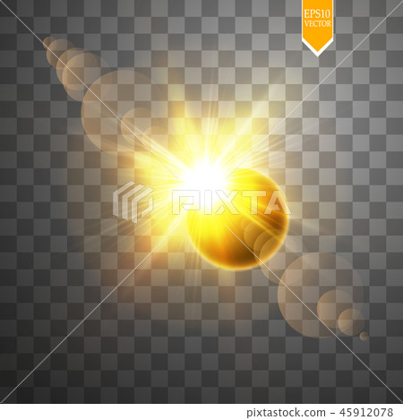 Total solar eclipse vector illustration. 45912078