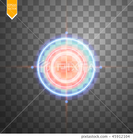 Neon Target isolated. Game Interface Element. Neon Target isolated. Game Interface Element. 45912104