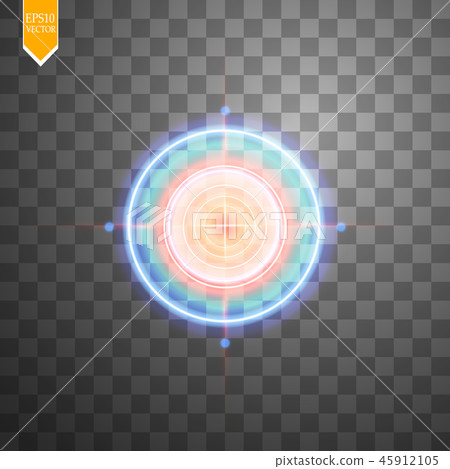 Neon Target isolated. Game Interface Element. Neon Target isolated. Game Interface Element. 45912105