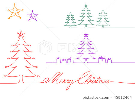 Geometric Christmas card, vector design elements 45912404