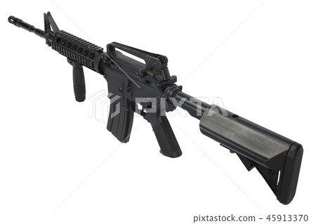 M4 assault rifle isolated M4 assault rifle isolated 45913370