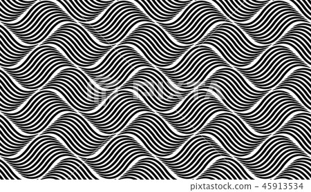The geometric pattern with wavy lines. Seamless The geometric pattern with wavy lines. Seamless 45913534