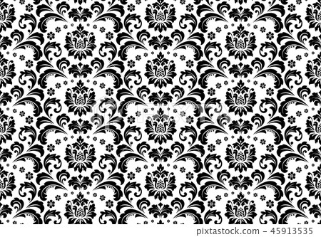 Wallpaper in the style of Baroque. Seamless Wallpaper in the style of Baroque. Seamless 45913535