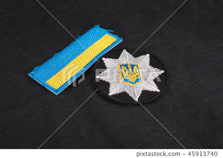 Patch and badge of the National Police of Ukraine. 45913740