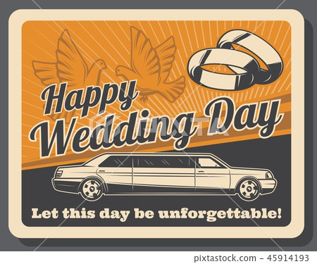 Limousine rent, wedding ceremony, bridal rings 45914193