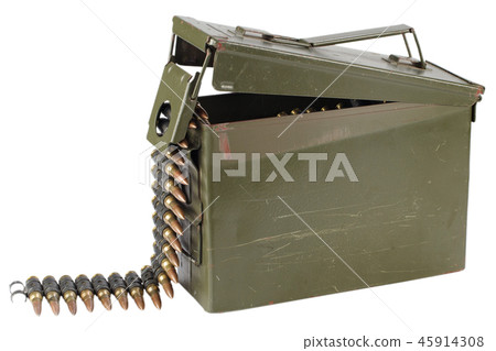 .30 Cal Metal Ammo Can with ammunition belt .30 Cal Metal Ammo Can with ammunition belt 45914308