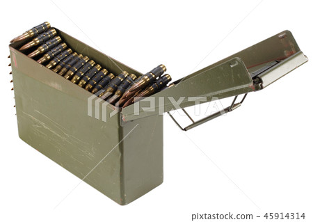 .30 Cal Metal Ammo Can with ammunition belt .30 Cal Metal Ammo Can with ammunition belt 45914314
