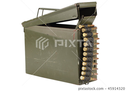 .30 Cal Metal Ammo Can with ammunition belt .30 Cal Metal Ammo Can with ammunition belt 45914320