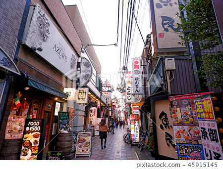 Tokyo cityscape in Japan Nakano Station North Exit, Nakano Sanmall Shopping district Back alley in the alley area 45915145