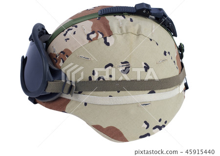 us army helmet with a desert camouflage cover 45915440