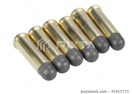 .38 Special handgun cartridges isolated on white .38 Special handgun cartridges isolated on white 45915773