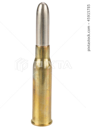 7.62 cartridge isolated on white background 45915785