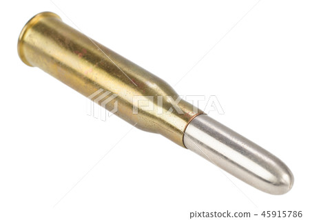 7.62 cartridge isolated on white background 7.62 cartridge isolated on white background 45915786