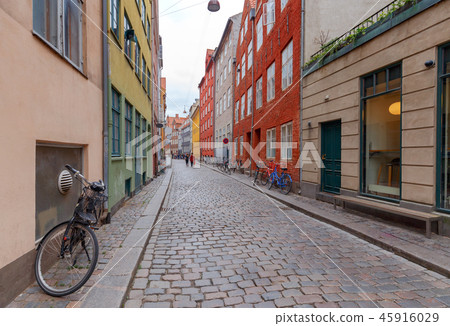 Copenhagen. Old medieval street. 45916029