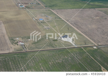 Colorado Landscape Before Landing at Denver Airport Colorado Landscape Before Landing at Denver Airport 45916410