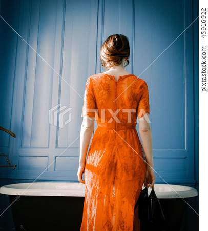 young woman near bath 45916922