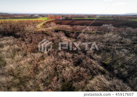 Late autumn aerial view Late autumn aerial view 45917607