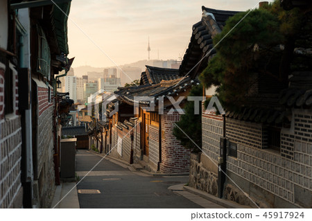 Bukchon Hanok Village in Seoul, South Korea. 45917924