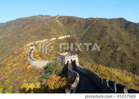 China The great wall at Mutianyu pass. China The great wall at Mutianyu pass. 45917989