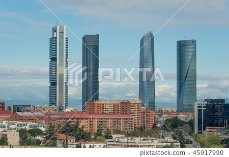 Madrid business building in Spain. 45917990