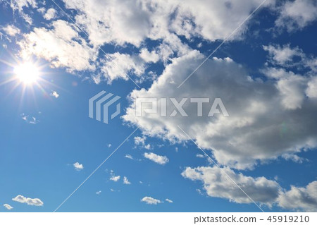 藍天太陽秋天櫪木 藍天太陽秋天櫪木 45919210