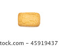 top view of a butter cookie on white background 45919437