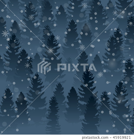 Hello Winter forest landscape and tree pine backgr 45919921