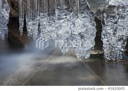 Icicle-1 ・Icicles that can be formed in a small Tanigawa are a kind of spectacle. 45920005