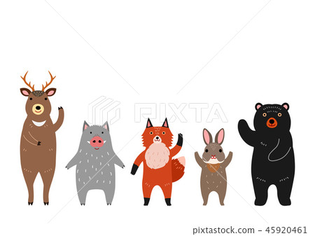 Group of forest animals - Stock Illustration [45920461] - PIXTA