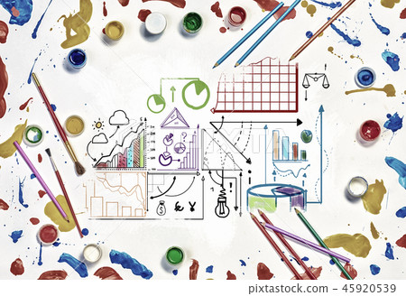 Colorful infographs on white background 45920539