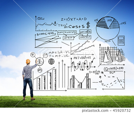 Engineer man draw ideas Engineer man draw ideas 45920732