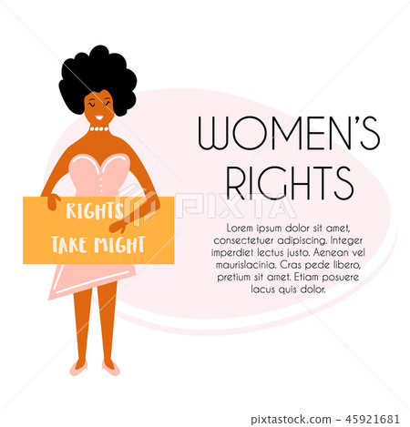 Vector illustration of a protesting woman Vector illustration of a protesting woman 45921681
